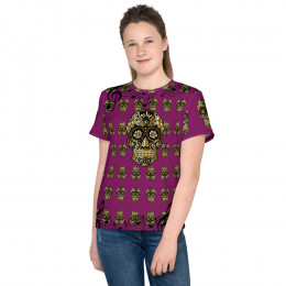 BTB "Hip Hop" Candy Skull Purple Youth T-Shirt